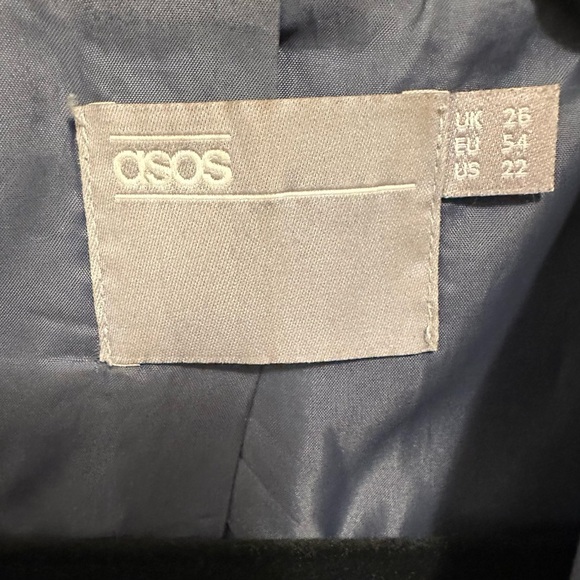 Asos Zipper Front Long Hooded Utility Jacket Lined Coat Womens plus 22 Gray - Picture 8 of 11